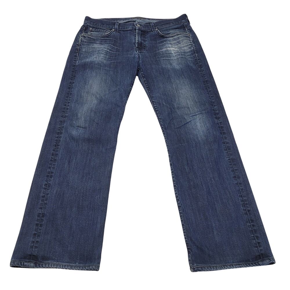 7 For all Mankind Austyn Jeans 7FAM slim straight stretch dark wash 34 short